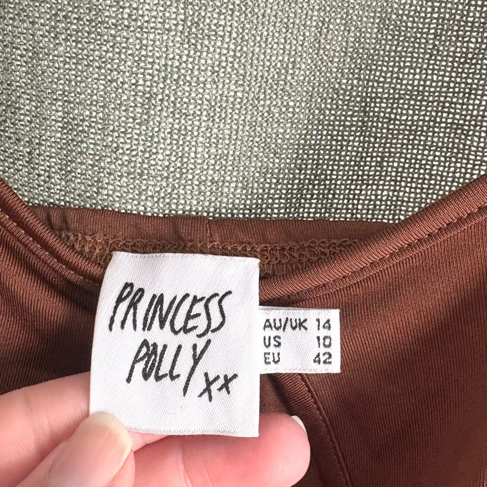 Brown Princess Polly Strappy Keyhole Maxi Dress size 10 - Picture 3 of 3